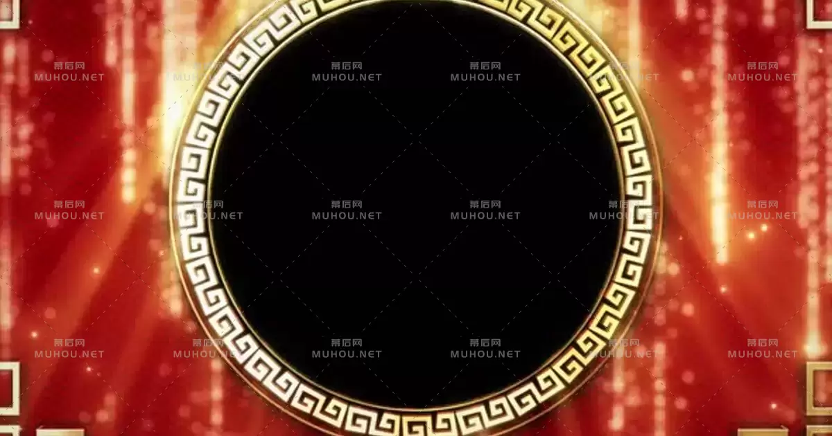 中国新年圆形视频边框素材下载