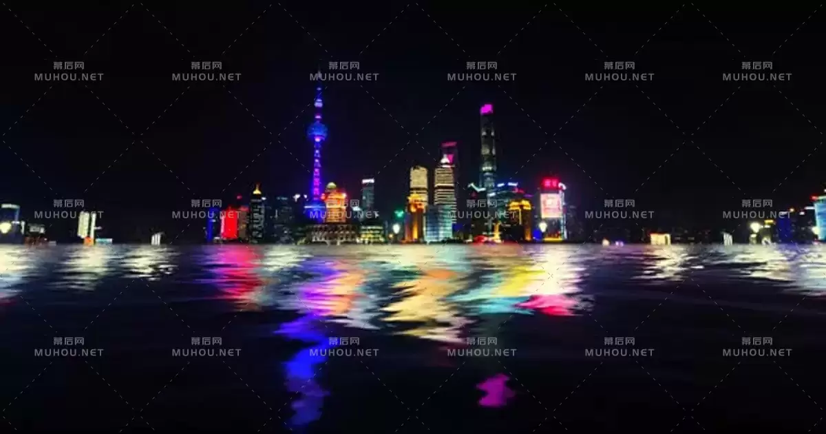 霓虹灯中国上海发光夜景Neon China视频素材下载