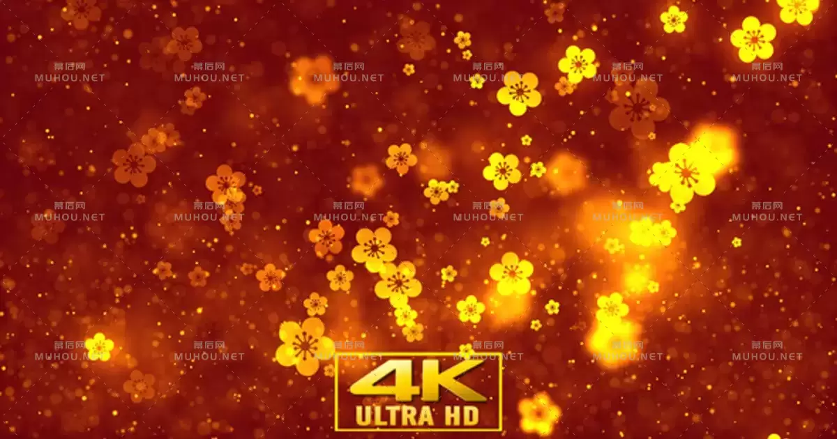 中国梅花背景Chinese Plum Blossom Background V2视频素材下载
