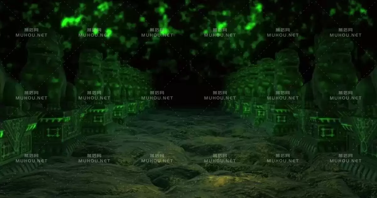 中国狮子雕像古代陵墓三维空间视频素材下载