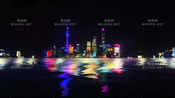霓虹灯中国上海发光夜景Neon China视频素材下载插图
