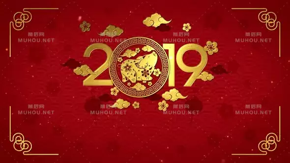 农历新年2019猪年中国风视频素材下载插图