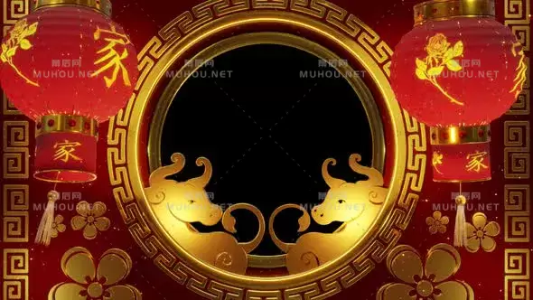 中国新年背景边框Background Frame视频素材下载插图
