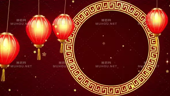 悬挂的中国灯笼Chinese Lanterns Hanging视频素材下载插图