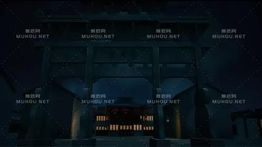 晚上的中国村庄的夜晚Night视频素材下载插图