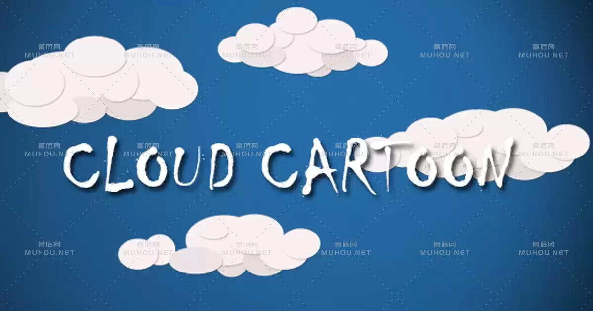 卡通云朵动画Clouds Cartoon视频素材带Alpha通道