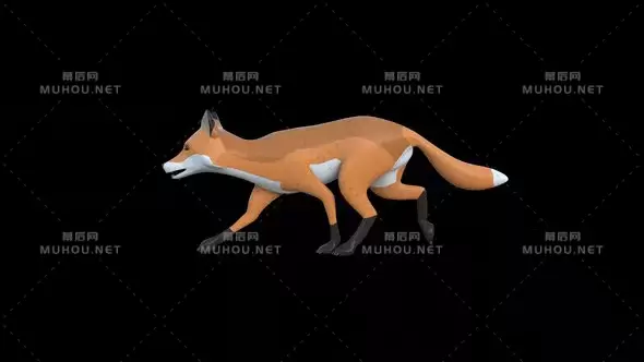 狐狸玩具行走Fox Toy Walking视频素材带Alpha通道插图