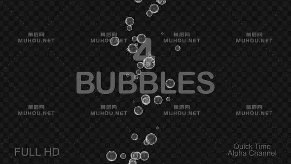 气泡透明水泡上升Bubbles视频素材带Alpha通道插图