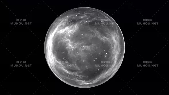 白色球体月亮透明动画White Sphere Alpha Loop 4K视频素材带Alpha通道插图