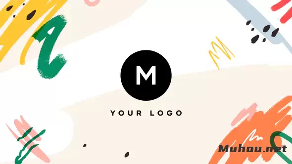 手绘热带logo标志Hand Drawn Brush Tropical Logo视频FCPX模板