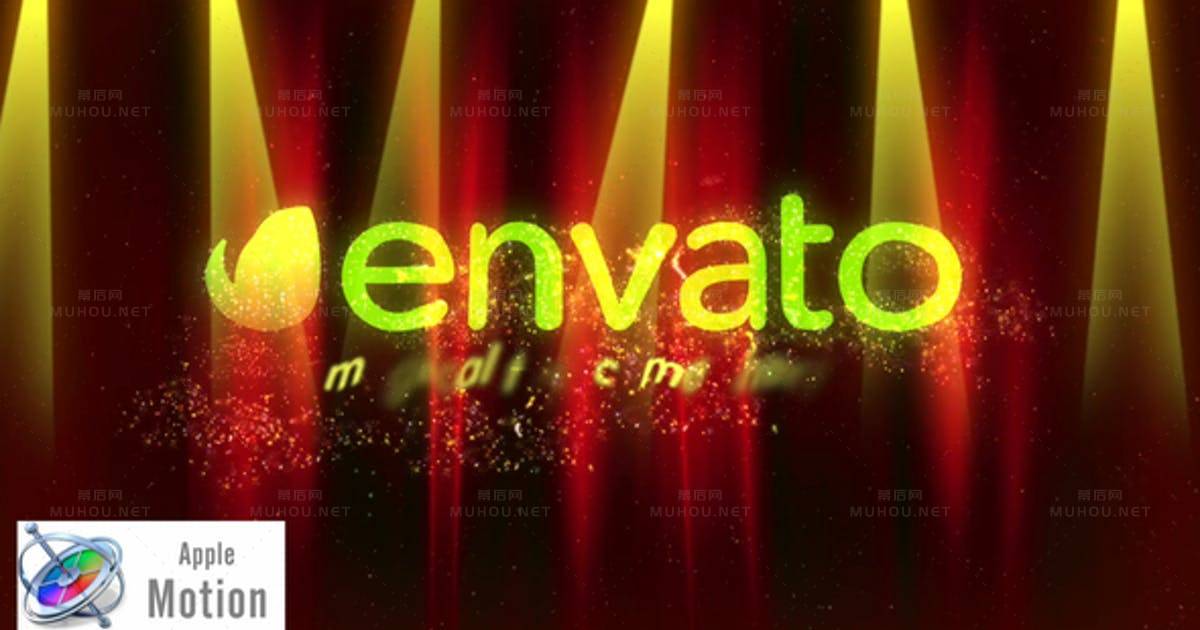 电影幕布下的logo标志动画Cinematic Elegant Curtain - Apple Motion视频FCPX模板