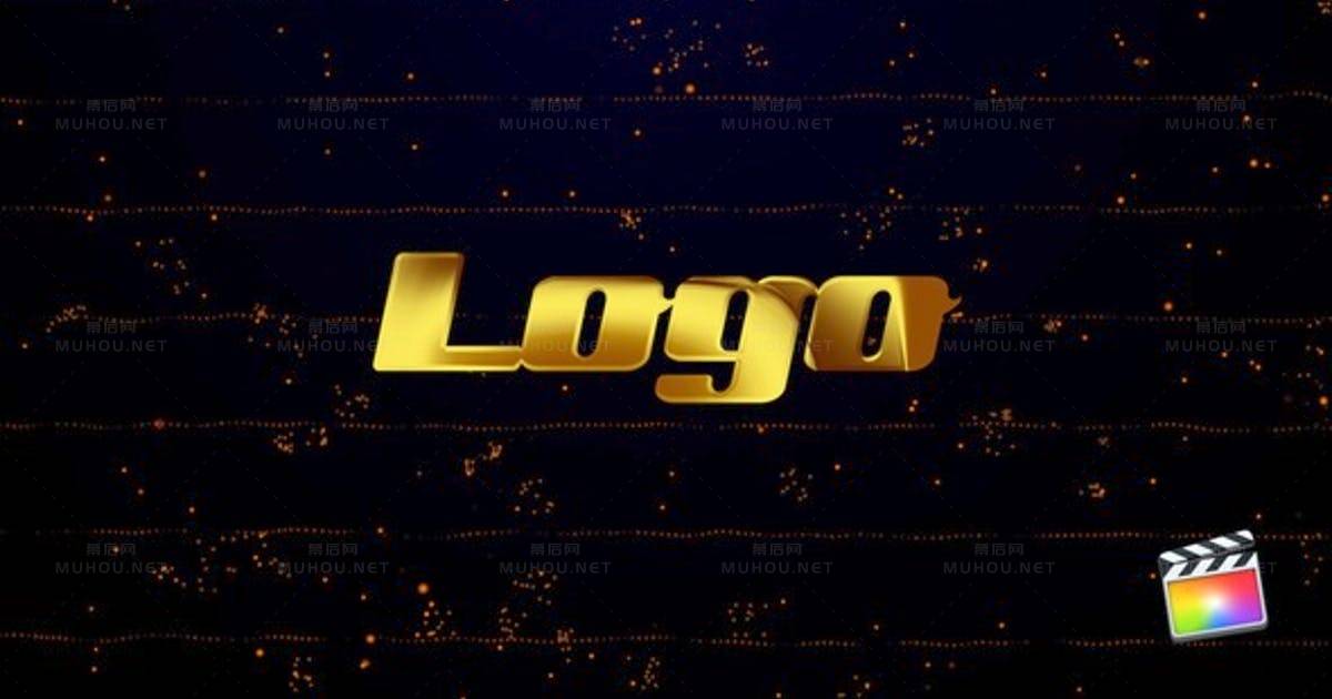 金色标志logo (粒子介绍)Gold Logo Reveal (Particles Intro)视频FCPX模板