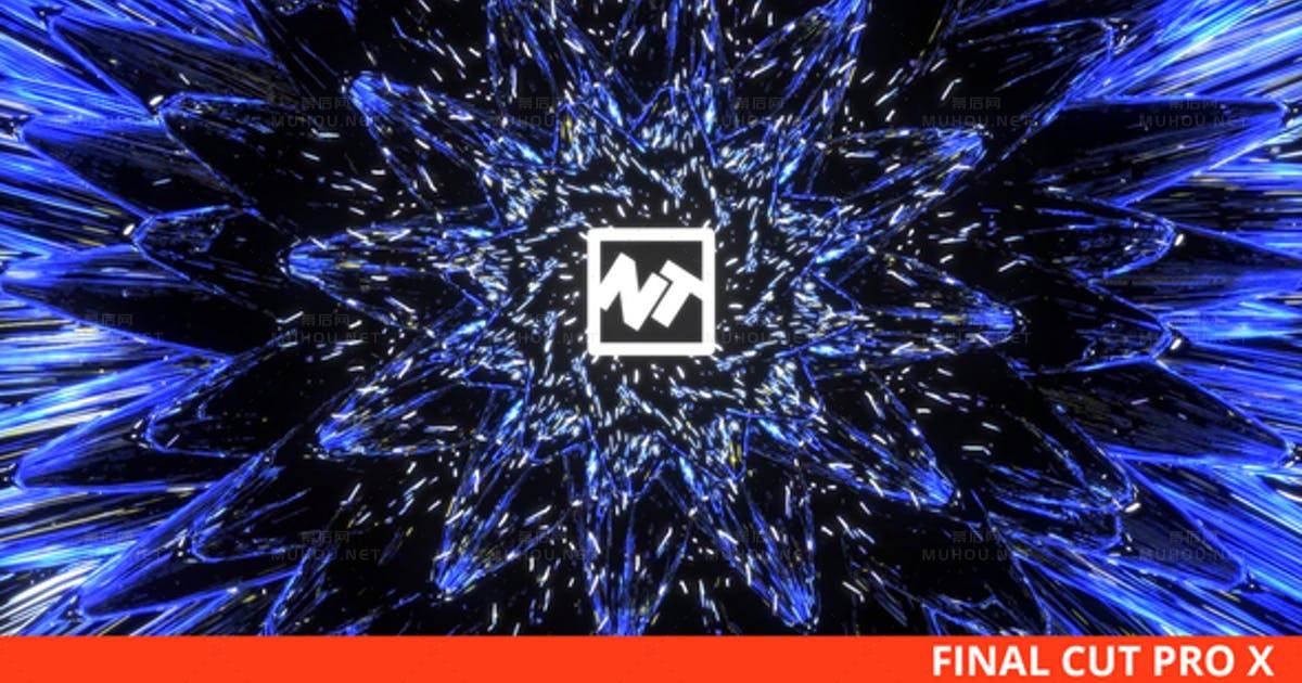 最终切割X抽象催眠logo标志Abstract Hypnotic Logo视频FCPX模板
