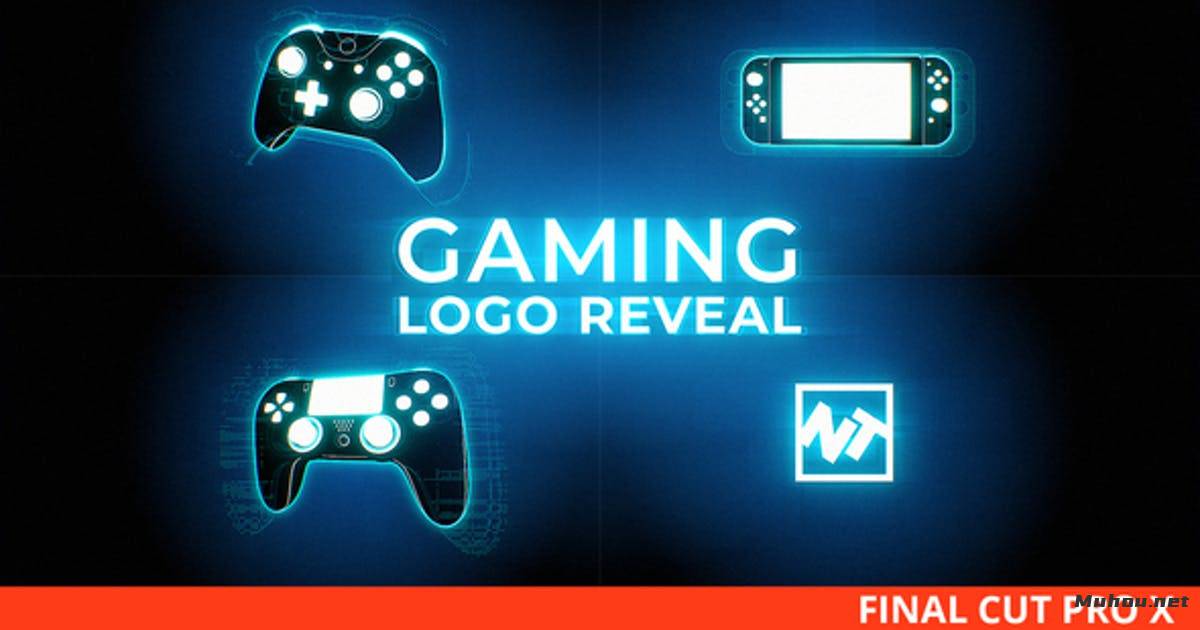 游戏logo动画标志显示Gaming Logo Reveal 视频FCPX模板