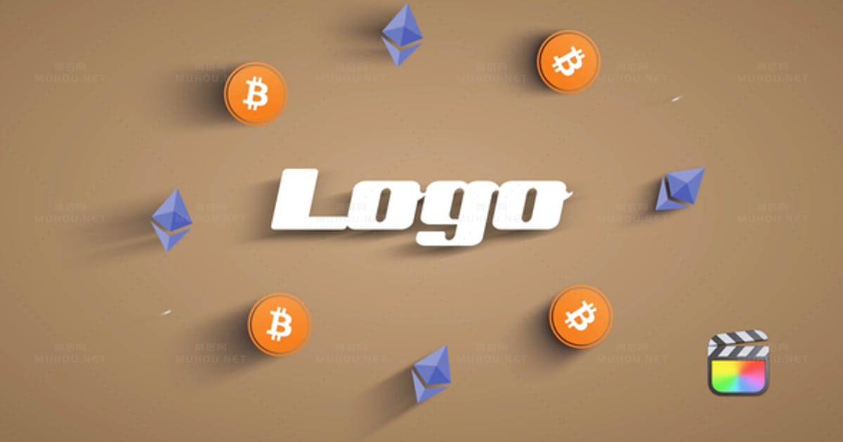 比特币加密标志Bitcoin Crypto Logo 视频FCPX模板