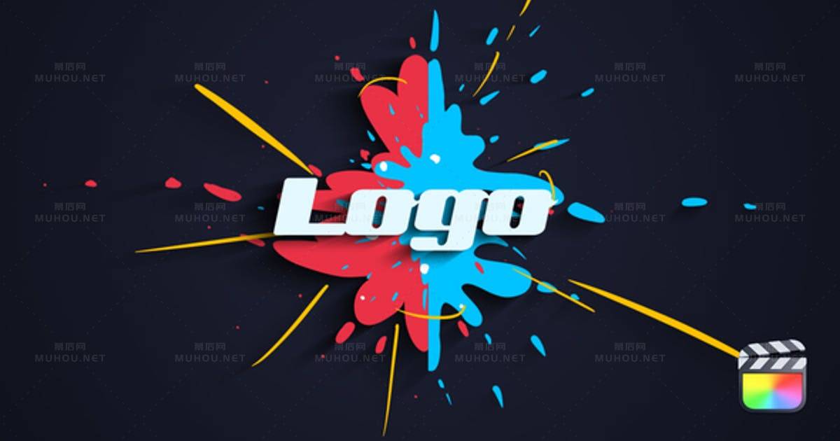 液体飞溅标志Liquid Splash Logo视频FCPX模板