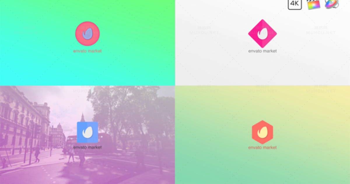 FCPX液体标志 Logo视频模板