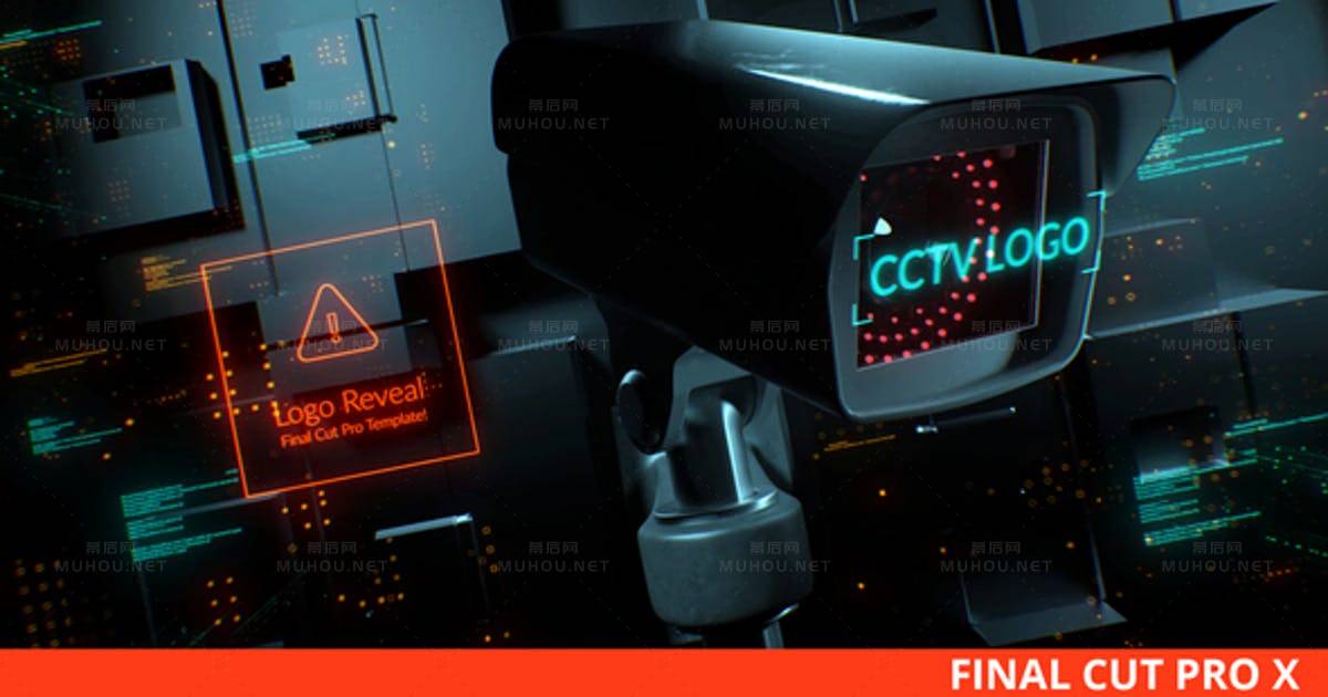 FCPX最终切割闭路电视安全标志Final Cut Pro X视频模板