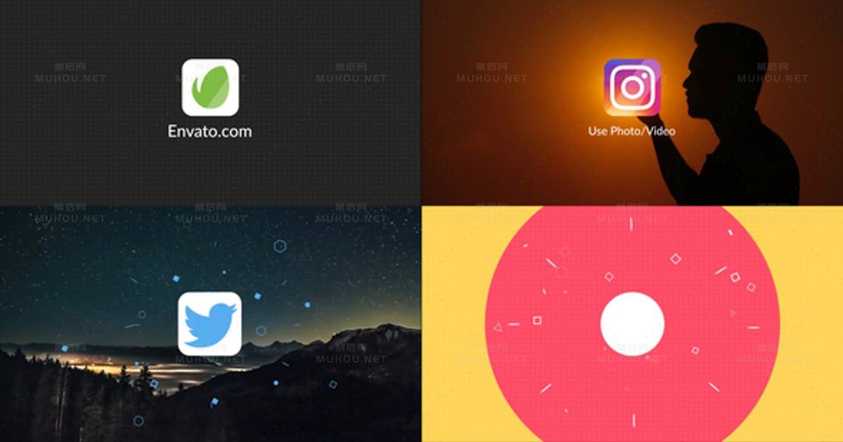 平面标志 FCPX Flat Logo视频模板