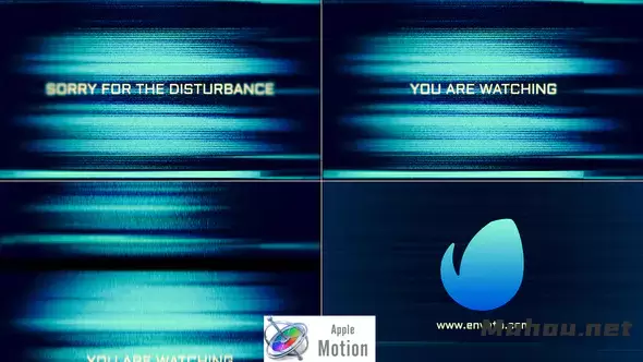 信号干扰噪音标志logo苹果运动Glitch Noise Logo - Apple Motion视频模板插图