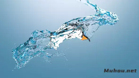 水液体碰撞logo标志Water Logo视频FCPX模板插图