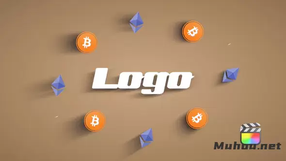 比特币加密标志Bitcoin Crypto Logo 视频FCPX模板插图