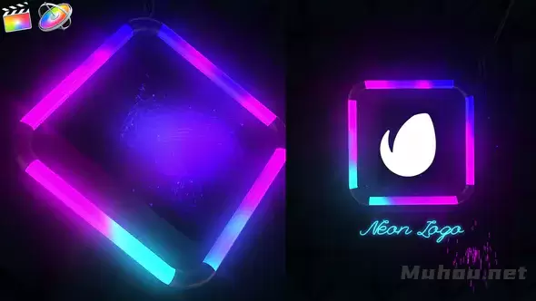 霓虹灯标志显露Neon Logo Reveal视频FCPX模板插图