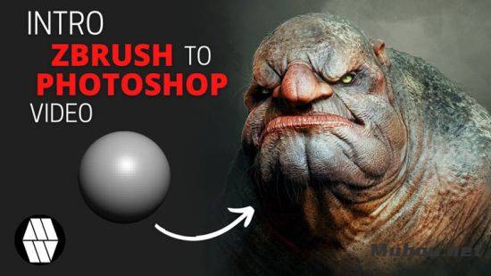 使用 ZBrush 和 Photoshop 创建概念生物设计视频教程（英文）ArtStation – MLW_Creative – ZBRUSH to PHOTOSHOP FULL TUTORIAL + 56 Brush Pack插图