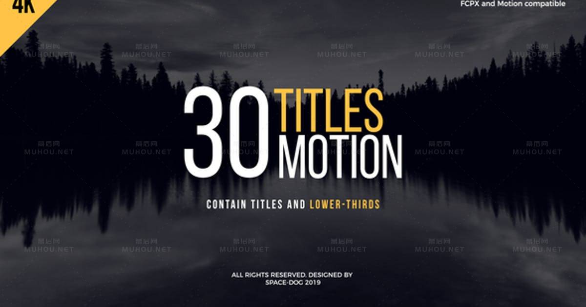 30个运动标题动画素材 Motion Titles | FCPX or Motion视频素材