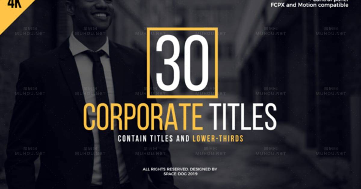 30个公司头衔 标题动画 Corporate Titles | FCPX视频素材