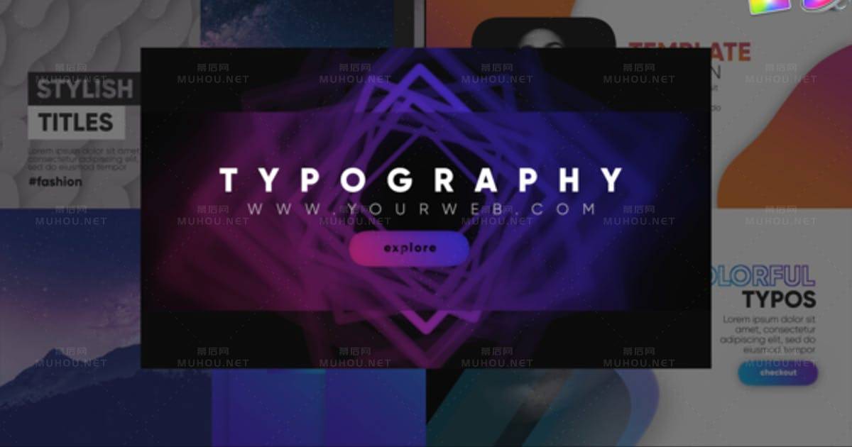 排版现代包文字特效组合Typography Modern Pack视频FCPX模板