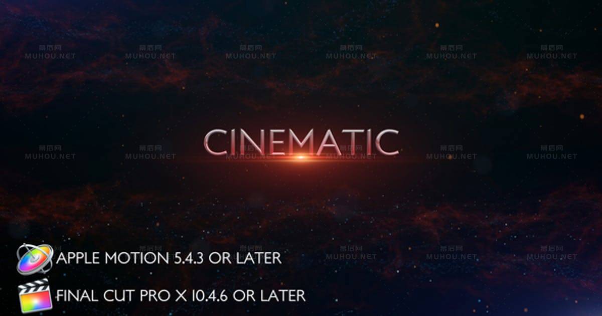电影预告片标题片头运动Cinematic Trailer Titles - Apple Motion视频FCPX模板