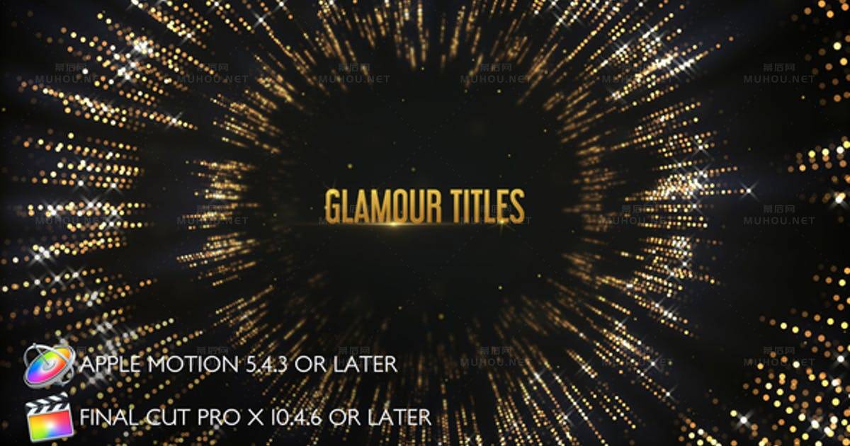 魅力头衔爆炸片头文字运动Glamour Titles - Apple Motion视频FCPX模板