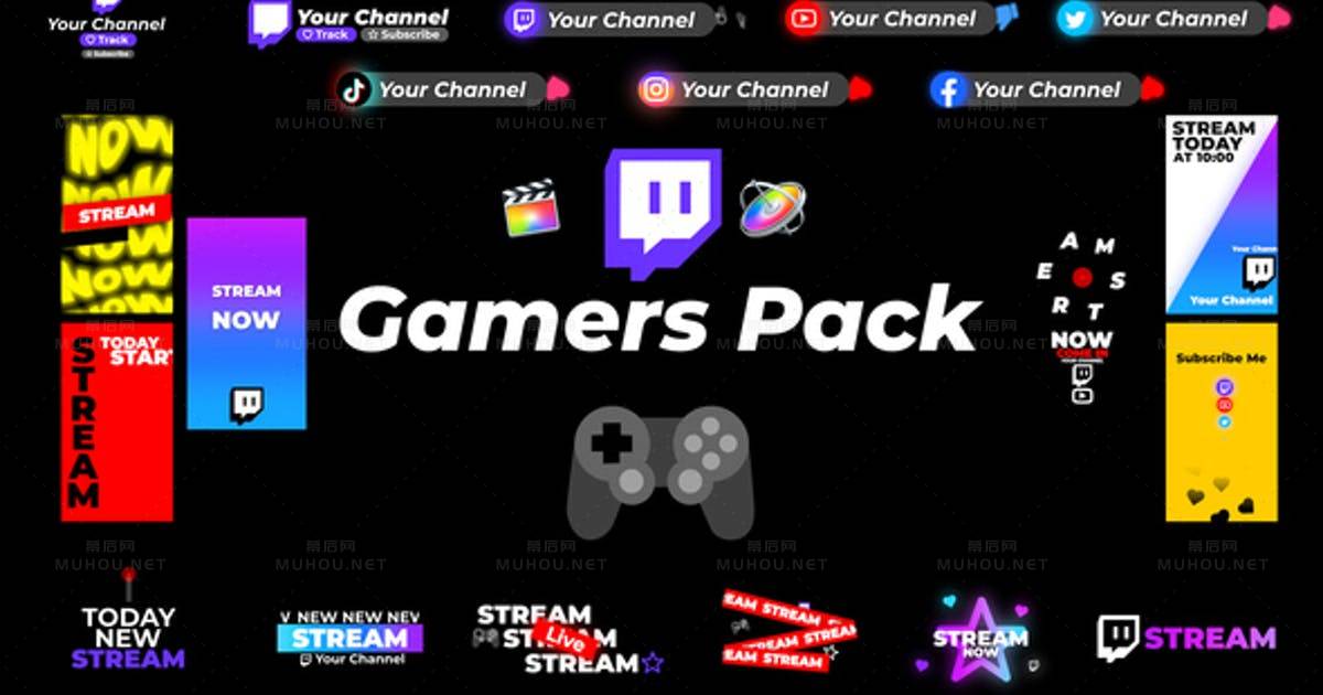 游戏玩家视频制作大礼包Gamers Pack FCPX模板