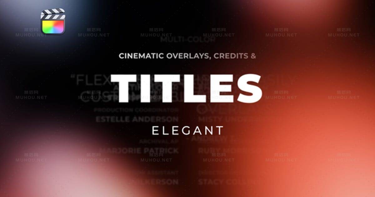 标题优雅的电影片头文字Titles Elegant Cinematic 2视频FCPX模板