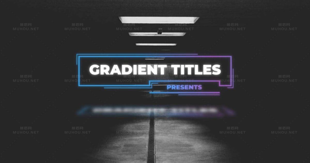 渐变文字标题Gradient Titles视频FCPX模板