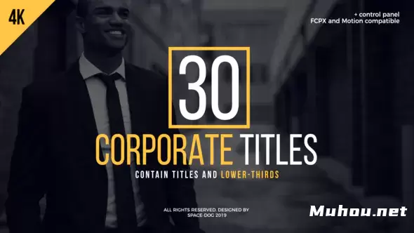 30个公司头衔 标题动画 Corporate Titles | FCPX视频素材插图