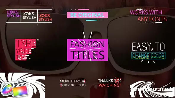 多彩的时尚标题文字动画Juicy Fashion Titles视频FCPX模板插图