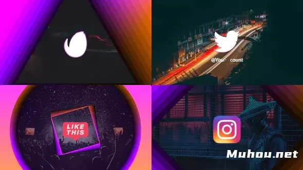 赛博朋克标志logo特效Cyberpunk Logo 视频FCPX模板插图