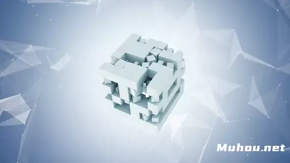 抽象立方体标志Abstract Cube Logo视频FCPX模板插图