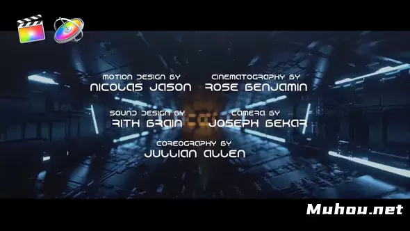 未来科技感电影片尾文字Scifi Credits视频素材fcpx模板插图