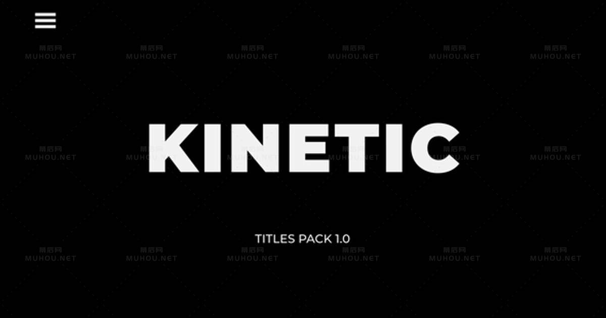 动力文字排版动画 Kinetic Titles视频FCPX模板