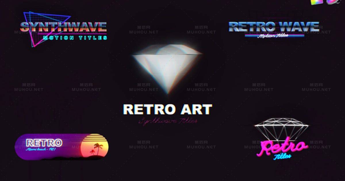复古80年代标题Retro 80s Titles视频素材