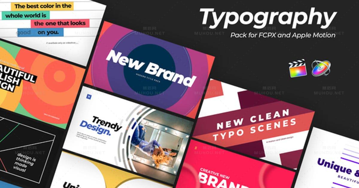 FCPX的现代排版Modern Typography 视频模板