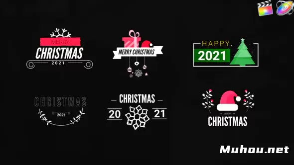 圣诞运动动画图标标题Christmas Motion Titles视频FCPX模板插图