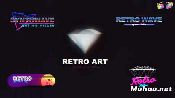 复古80年代标题Retro 80s Titles视频素材插图