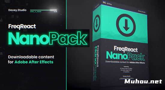 音乐频谱可视化视觉特效动画AE视频模板素材 FreqReact Nano Pack for After Effects插图