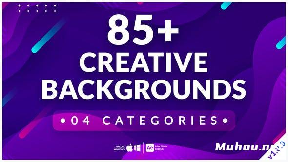 85种创意可编辑彩色渐变背景动画栏目包装AE视频模板素材 Creative Backgrounds插图