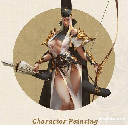 Photoshop 创建人物角色绘画全套工作流程视频教程（英文）Wingfox – Character Painting in Phototshop Jin Yi Wei