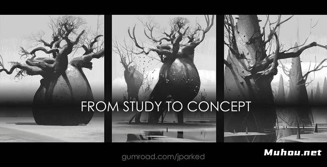 概念设计后面加上图片设计基础研究视频教程（英文）Gumroad – From study to concept- VOL 2